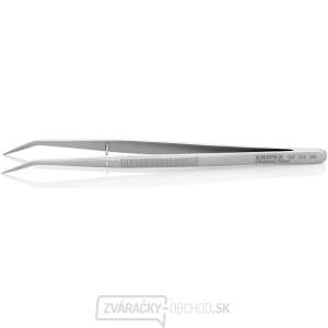 Presná pinzeta, zahnutá s vodiacim kolíkom 155 mm, Knipex 92 34 36 gallery main image