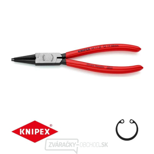 Kliešte na poistné krúžky 180 mm, vnútorné rovné. Knipex - 44 11 J2 - DIN 5265 C. Leštené, potiahnuté plastom gallery main image