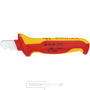 Nôž s izolovaným plášťom 1000 VDE, Knipex 155 mm Nôž s izolovaným plášťom 1000 VDE, Knipex 155 mm gallery main image