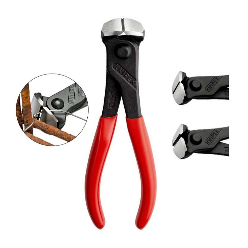 Štípacie kliešte 160 mm KNIPEX 68 01 160 - leštená hlava, plastové puzdrá