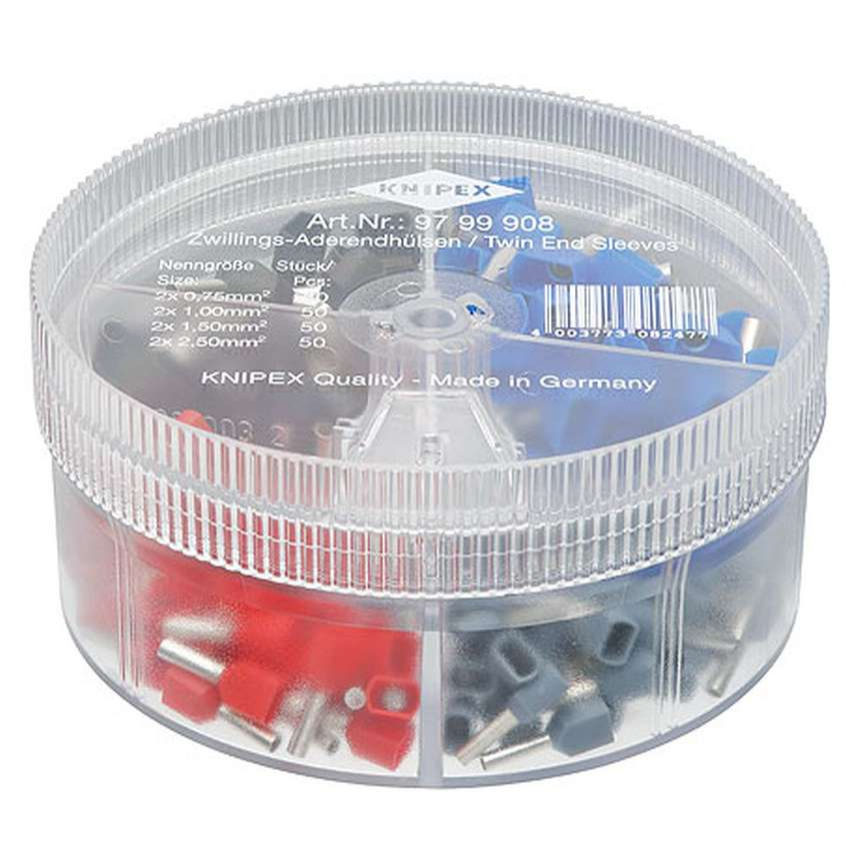 Krabička s dvojitými koncovými objímkami Knipex 97 99 908 (200 ks)