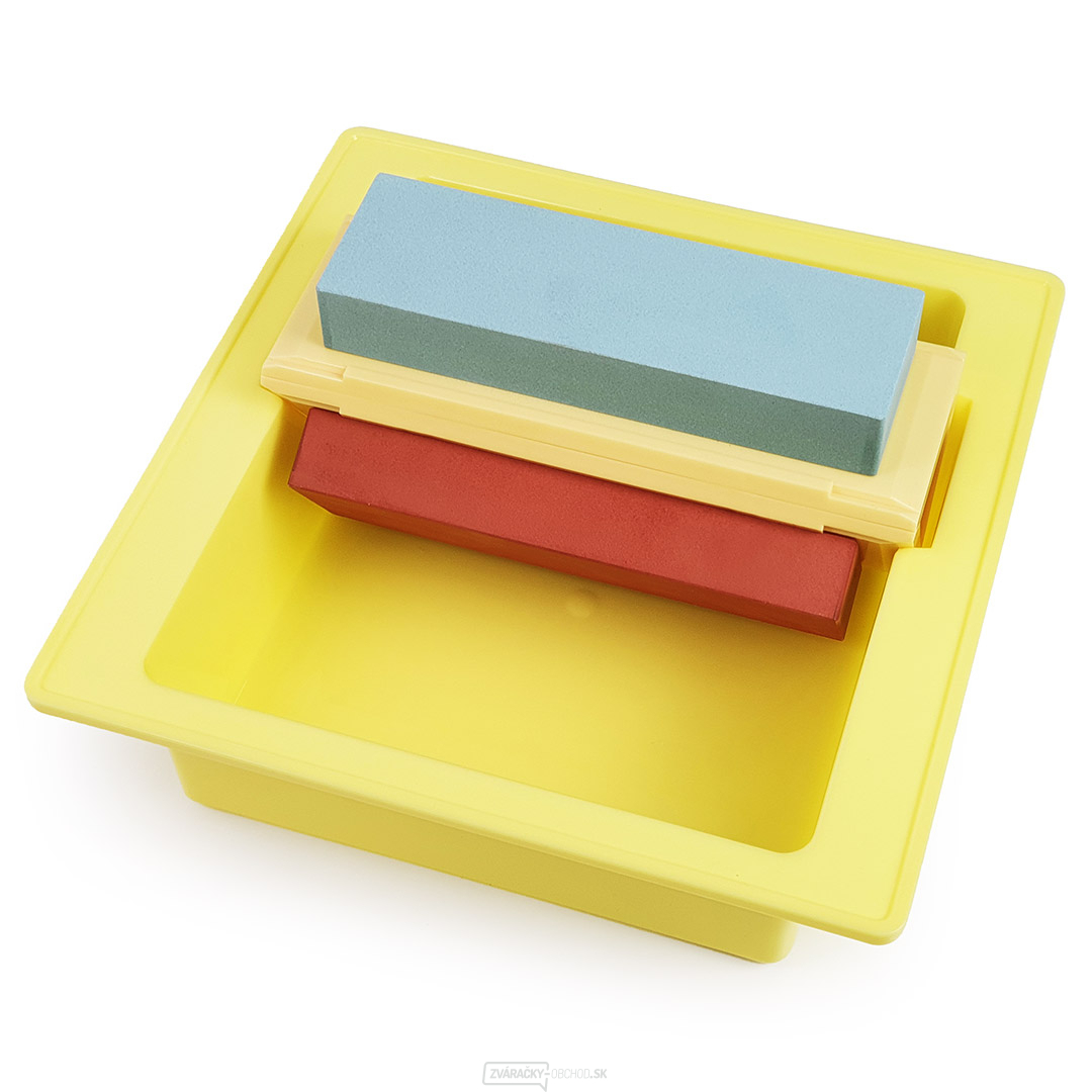 Súprava japonských brúsnych kameňov SK11 s vaničkou - zrnitosť 220, 1000 a 3000