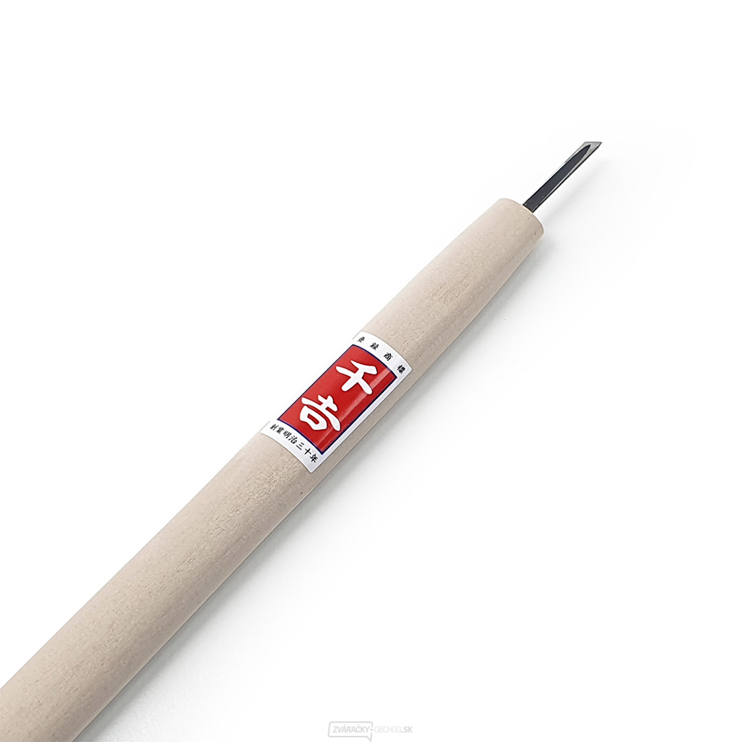 Japonské rezbárske mini-dláto SENKICHI so šikmou čepeľou - 3 mm
