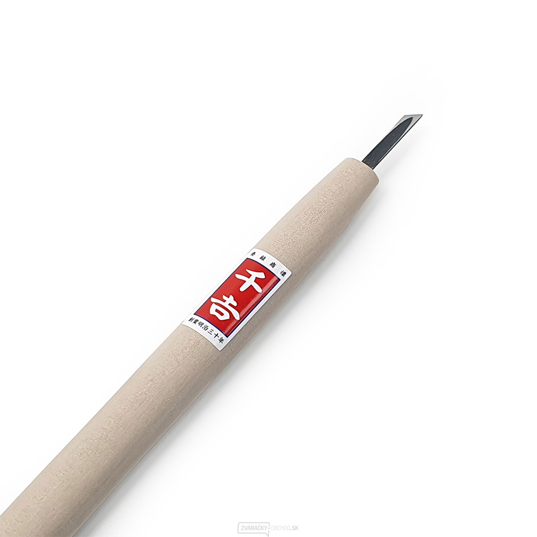 Japonské rezbárske mini-dláto SENKICHI so šikmou čepeľou - 4,5 mm
