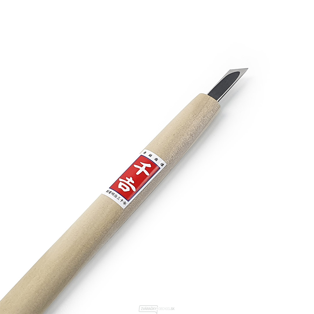 Japonské rezbárske mini-dláto SENKICHI so šikmou čepeľou - 7,5 mm