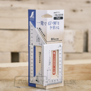 Japonské hliníkové pokosové pravítko SHINWA 45+90° Náhľad