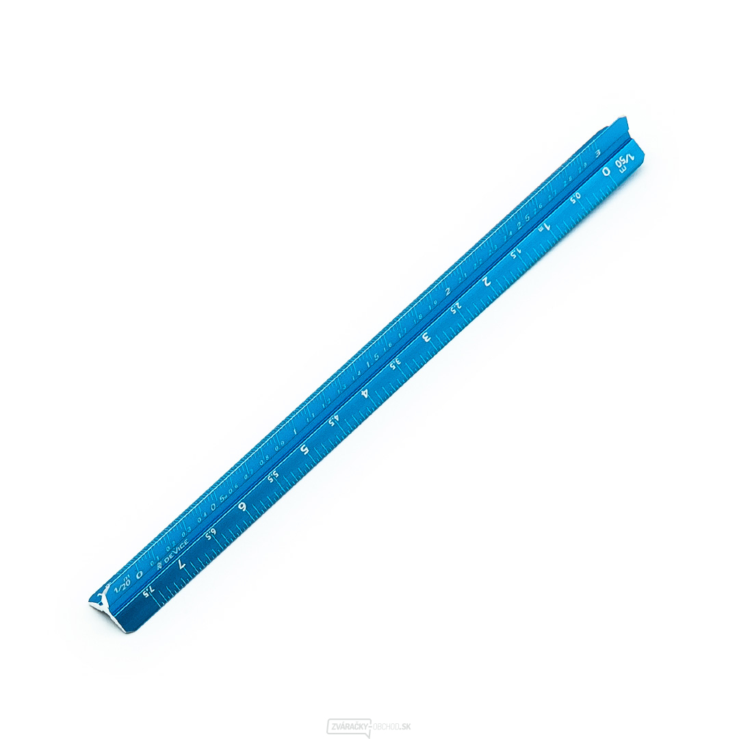 Pomerové rysovacie trojuholníkové pravítko SK11 z eloxovaného hliníka - 150 mm