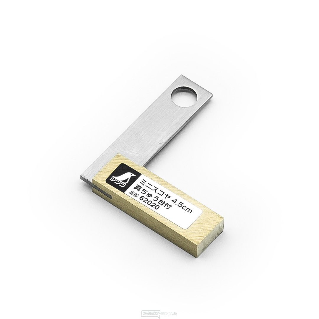 Nerezový mini uholník SHINWA s robustnou mosadznou základňou - 45 mm
