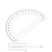 Japonský polkruhový uhlomer SHINWA z číreho akrylátu 180 ° - priemer 150 mm gallery main image