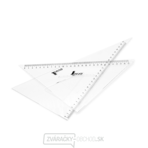 Japonský pravouhlý plastový trojuholník SHINWA 27 cm - súprava 2 ks Japonský pravouhlý plastový trojuholník SHINWA 27 cm - súprava 2 ks gallery main image