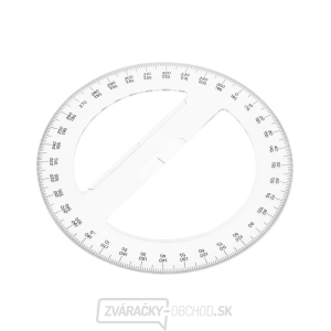 Japonský kruhový uhlomer SHINWA z číreho akrylátu 360 ° - priemer 150 mm gallery main image