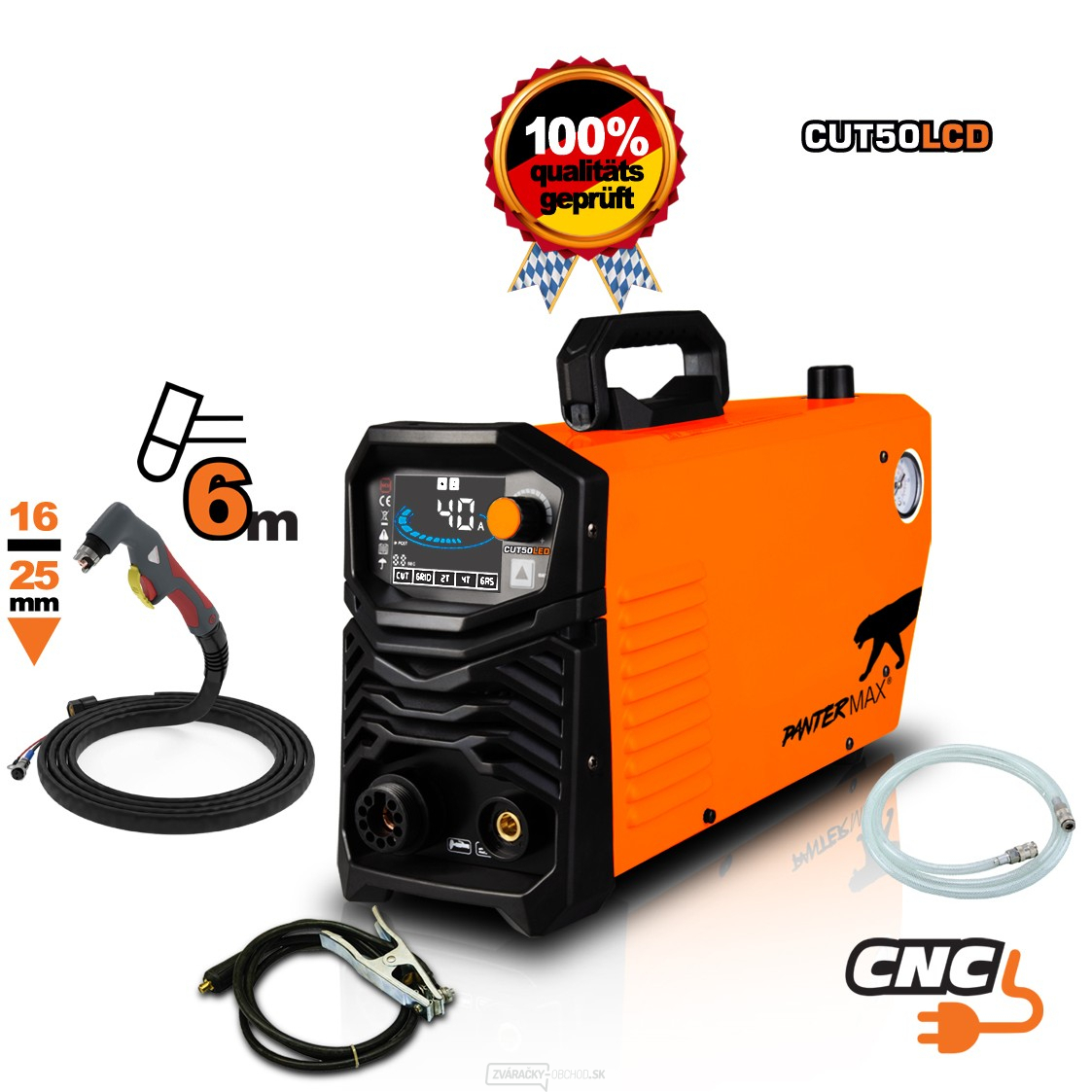 PANTERMAX CUT50LCD® ručná inverterová plazmová rezačka + Príslušenstvo