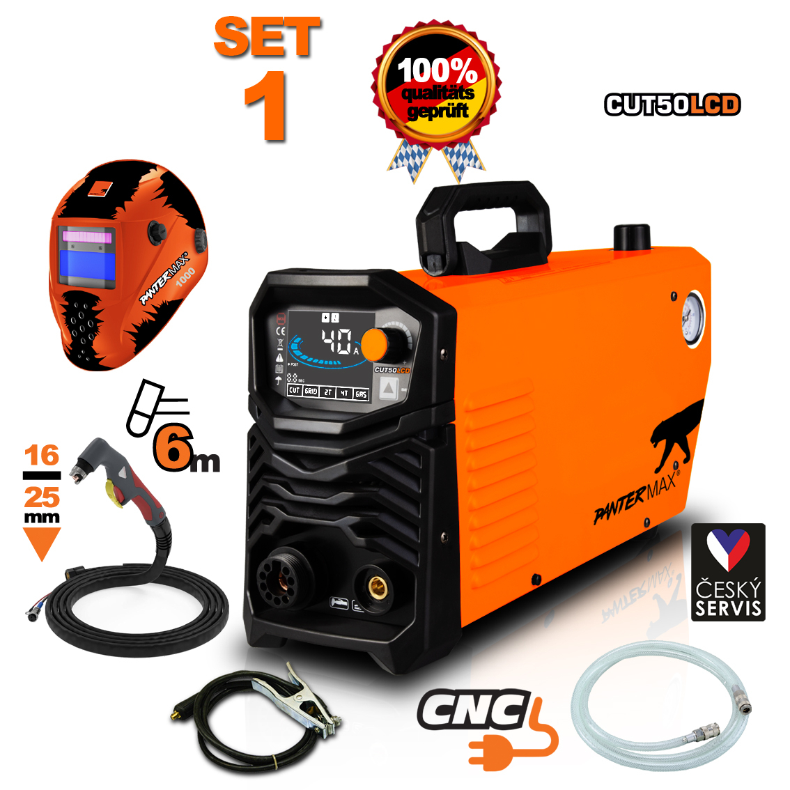 E-shop PANTERMAX CUT50LCD ručná inverterová plazmová rezačka set 2+ Príslušenstvo PMCUT50LED_S01