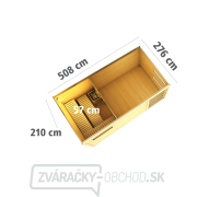 Fínska sauna KARIBU HYGGE (86313) terragrau s predsieňou LG1978 Náhľad