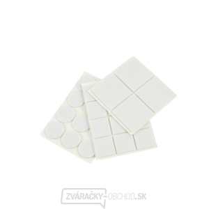 Sada plstených podložiek pod nábytok (biela) - okrúhle 25mm a obdĺžnikové 25x25mm + 40x40mm 28ks(25/250) gallery main image