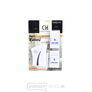 Bezdrôtový zvonček 2 diaľkové ovládania 38 melódií 180 m (1) Bezdrôtový zvonček 2 diaľkové ovládania 38 melódií 180 m (1) gallery main image