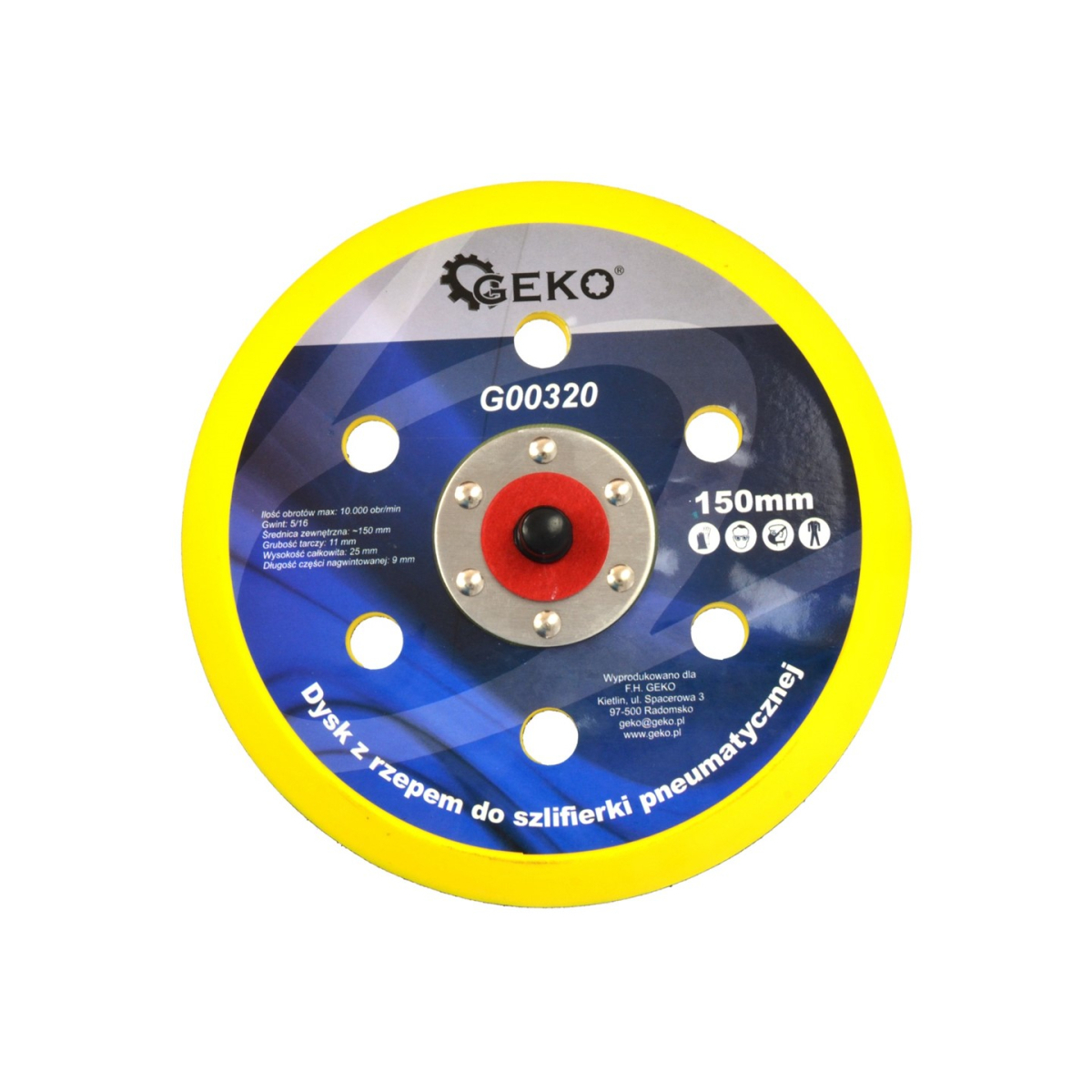 Kotúč na suchý zips pre vzduchovú brúsku 150 mm (20/100)