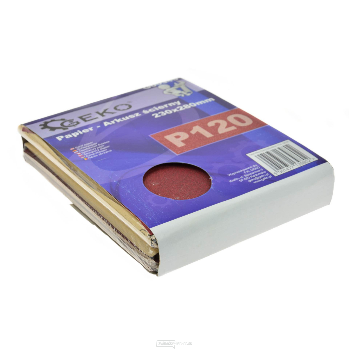 Papier - brúsny list 230x280mm P120 (50/100/1000)