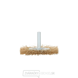 Kotúč s drôtenou kefou. mosadzný 60 mm so stopkou (100) Kotúč s drôtenou kefou. mosadzný 60 mm so stopkou (100) gallery main image