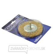 Kotúč s drôtenou kefou. mosadzný 100 mm so stopkou (10/120) Kotúč s drôtenou kefou. mosadzný 100 mm so stopkou (10/120) gallery main image