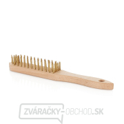 Žltá drôtená kefa na hrdzu 5 radov dreva (30/120) Žltá drôtená kefa na hrdzu 5 radov dreva (30/120) gallery main image