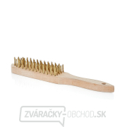 Žltá drôtená kefa na hrdzu 6 radov dreva (30/120) Žltá drôtená kefa na hrdzu 6 radov dreva (30/120) gallery main image