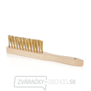 Žltá drôtená kefa na hrdzu 3 rady na drážky na drevo (50/120) Žltá drôtená kefa na hrdzu 3 rady na drážky na drevo (50/120) gallery main image