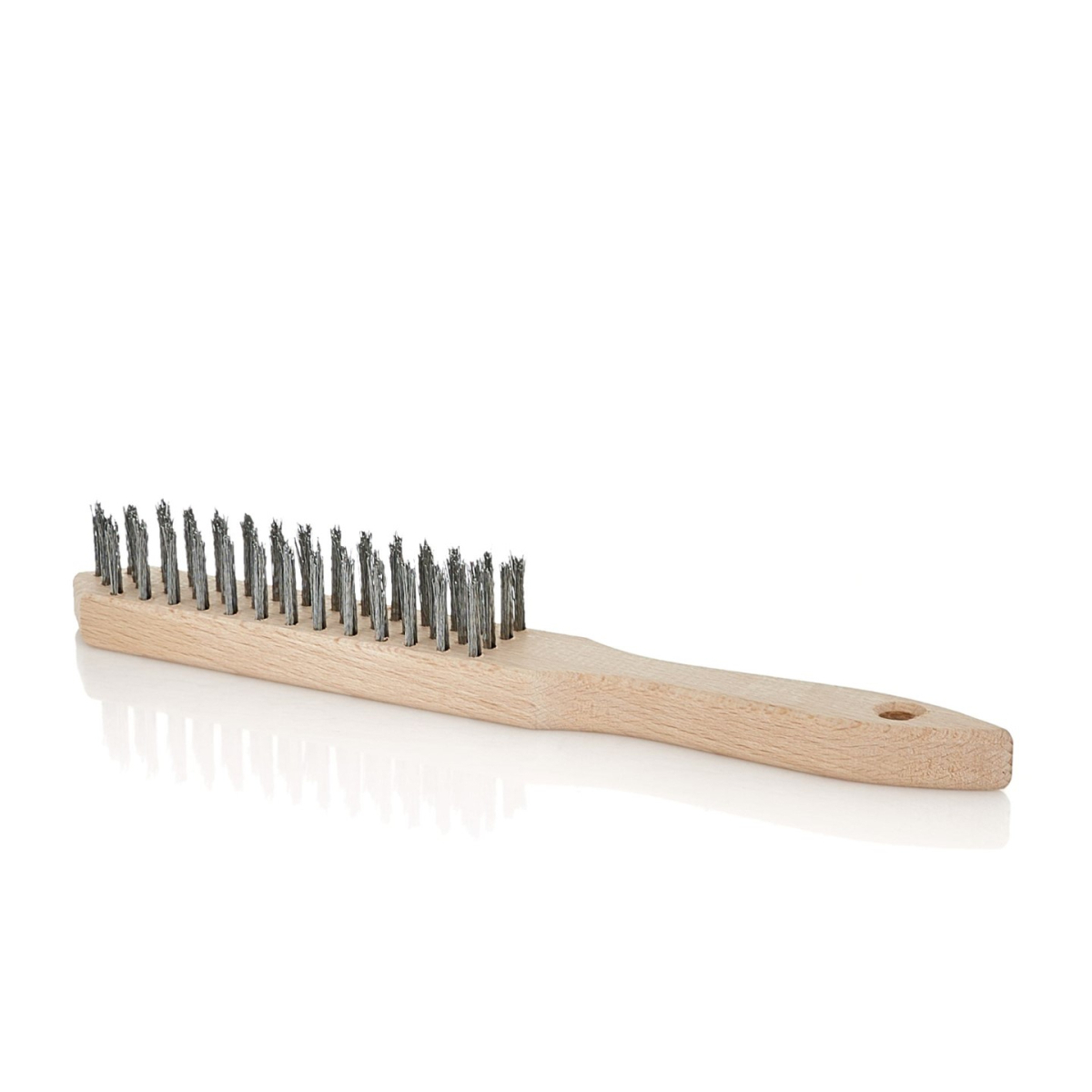 Kefa na hrdzu čierna drôtená kefa 4 rady drevo (50/120)