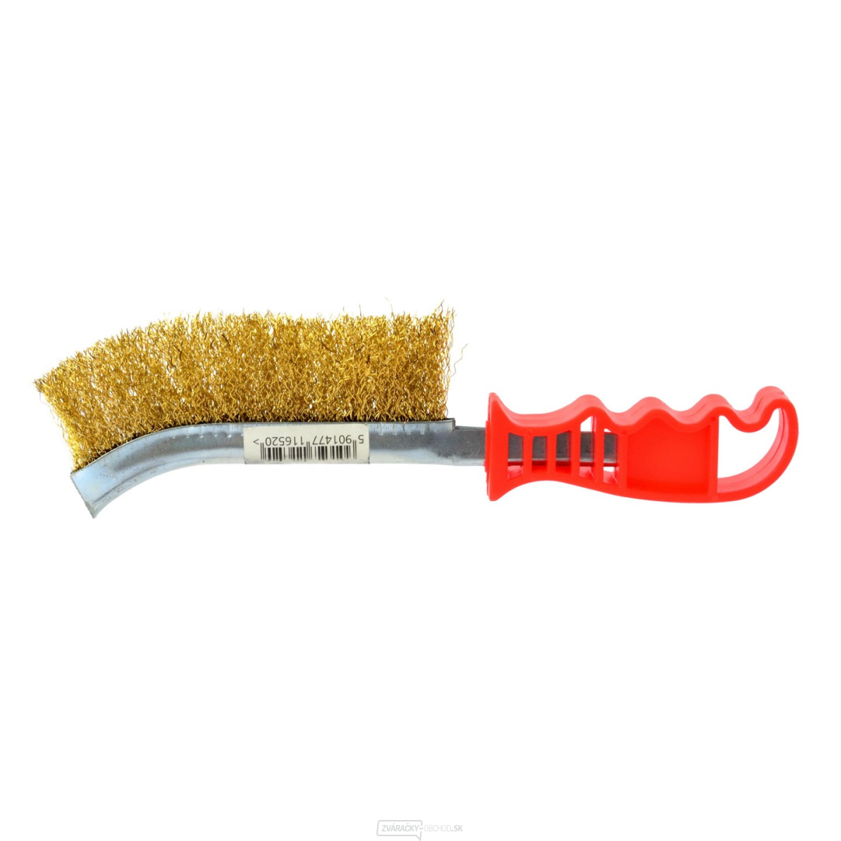 Drôtená kefa mosadzná rukoväť plast. (120)