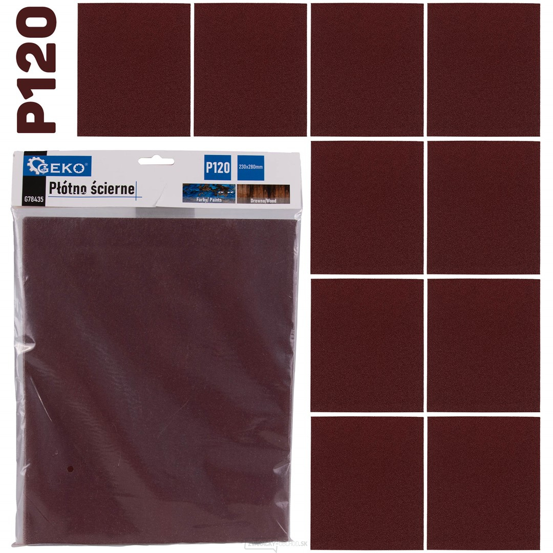 Brúsny list 230x280mm P120 (10/500)