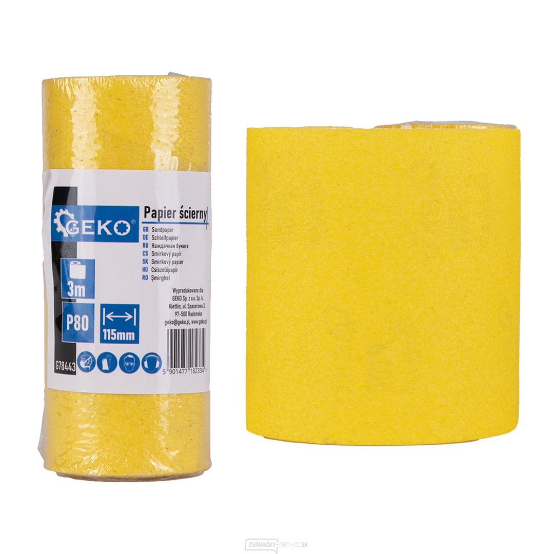 Brúsny papier - kotúč 115 mm x 3 m P80 (100)