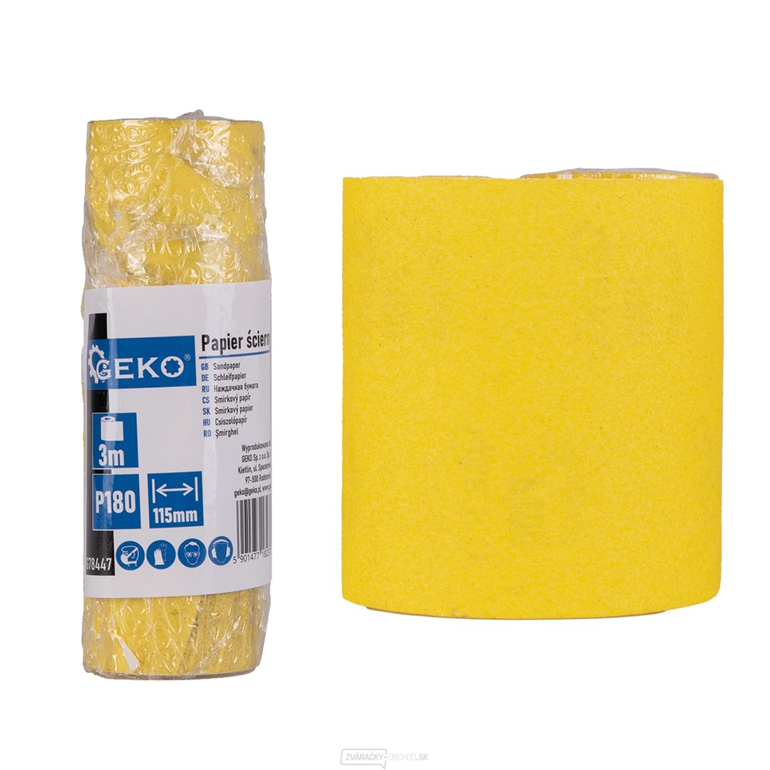 Brúsny papier - kotúč 115 mm x 3 m P180 (100)
