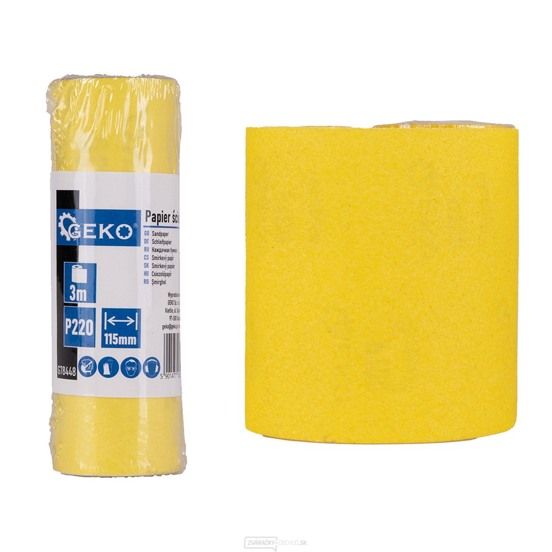 Brúsny papier - kotúč 115 mm x 3 m P220 (100)