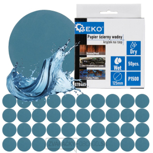 Vodný brúsny papier - kotúč na suchý zips 125 mm P1500 (50/1000) 1ks Vodný brúsny papier - kotúč na suchý zips 125 mm P1500 (50/1000) 1ks gallery main image