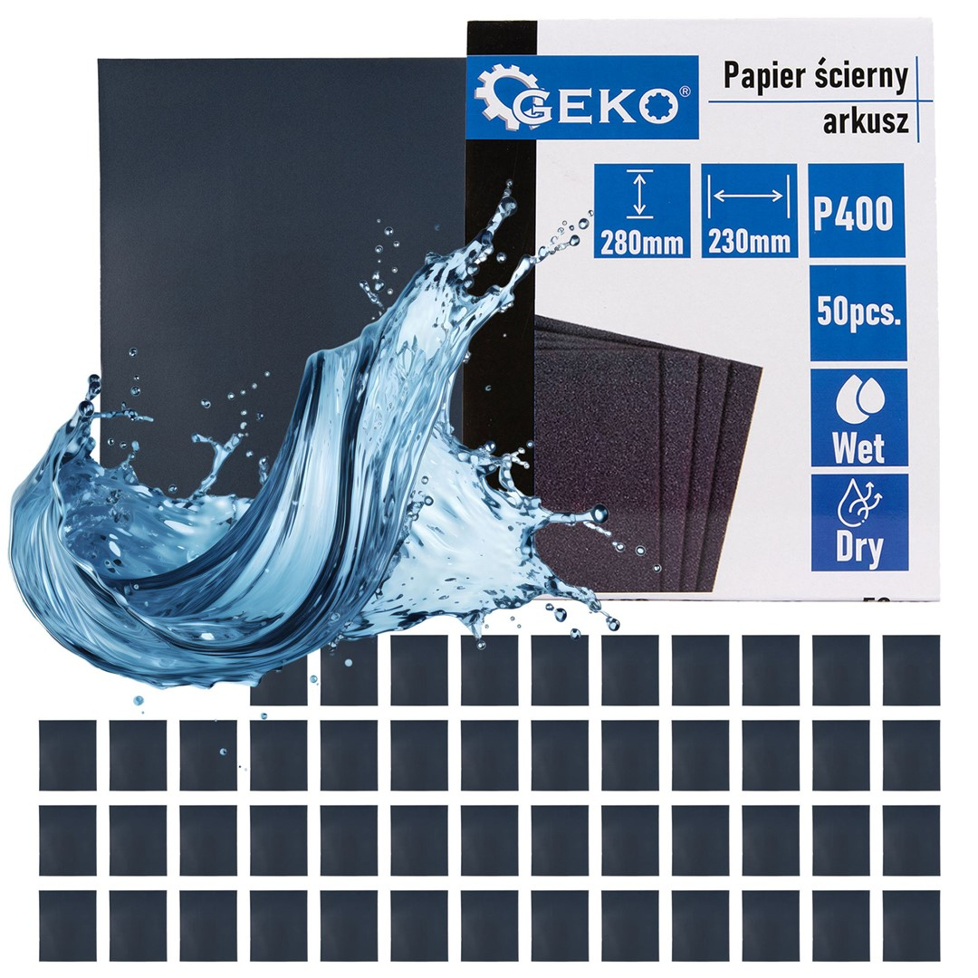 Brúsny papier na vodnej báze - list 230x280mm P400 (50/1000) 1ks
