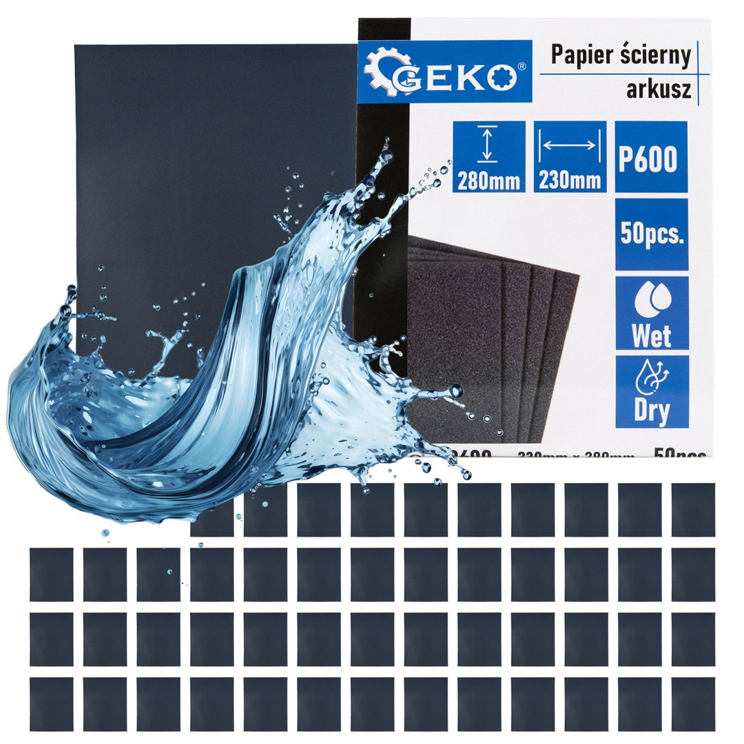 Brúsny papier na vodnej báze - list 230x280mm P600 (50/1000) 1ks