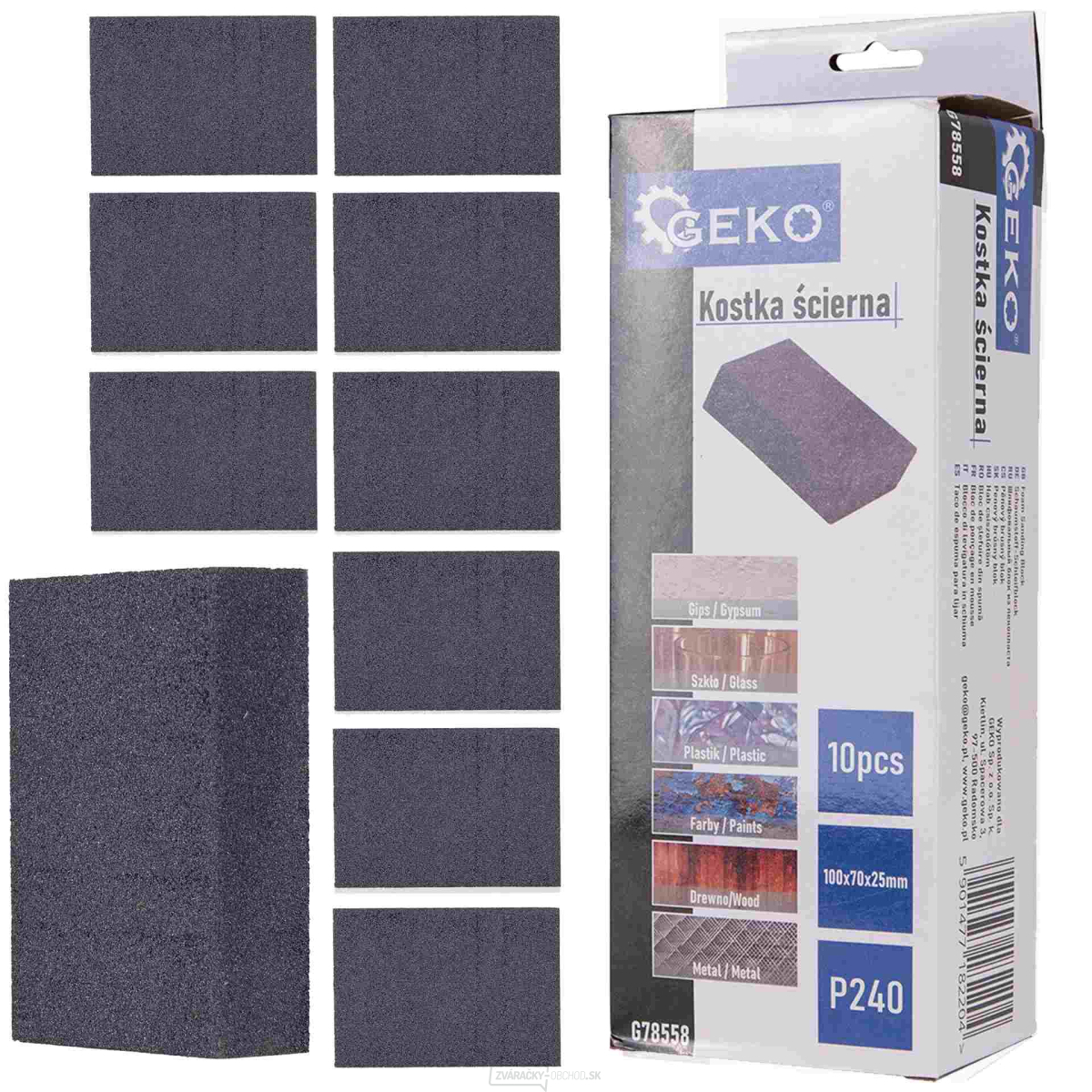 Brúsny blok 70x100x25mm P240 (10/250)