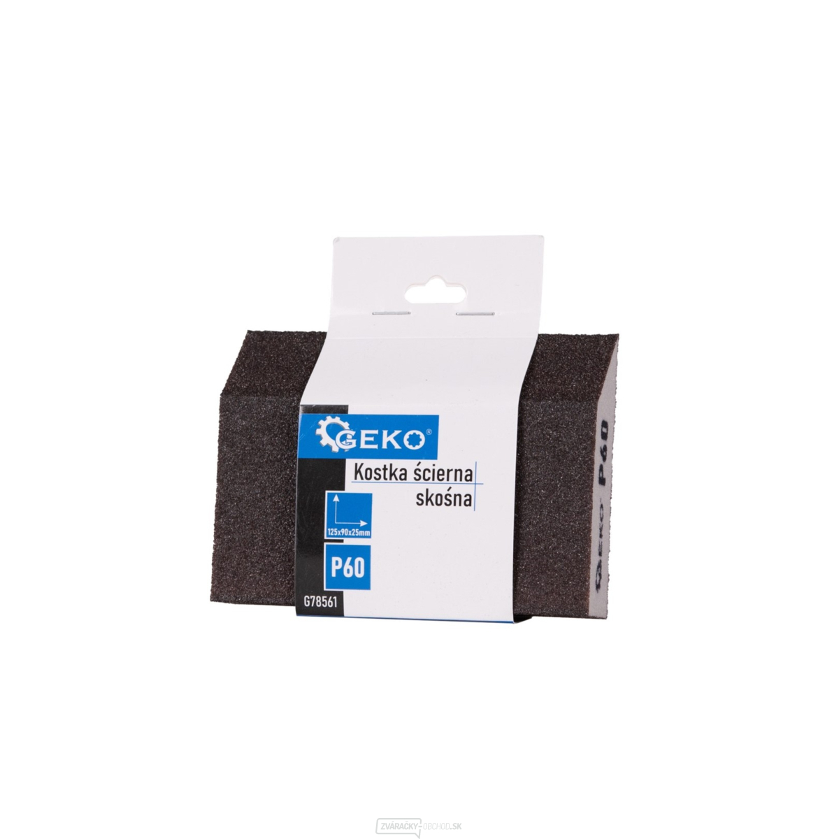Diagonálny brúsny blok 125x90x25 mm P60 (250)