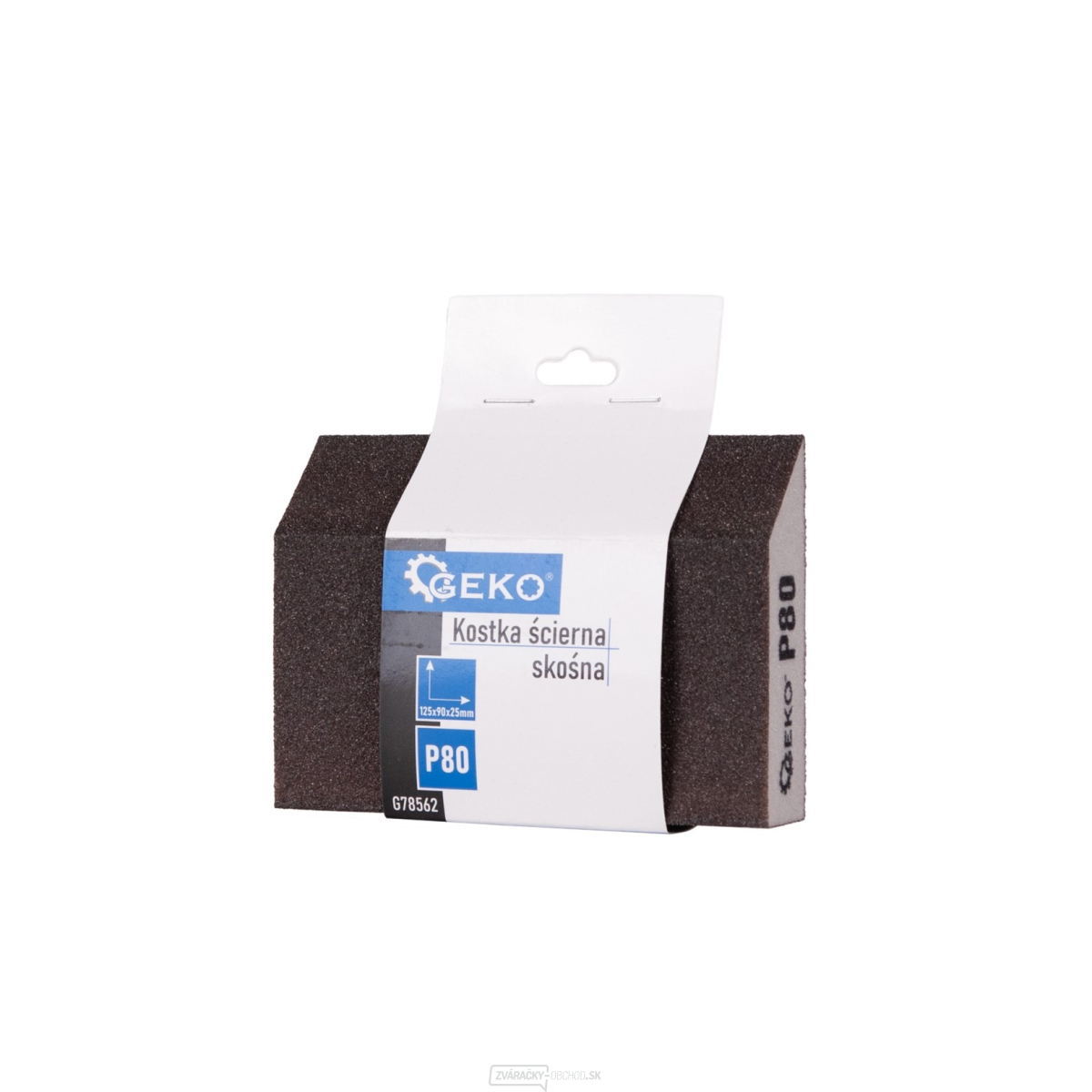 Diagonálny brúsny blok 125x90x25mm P80 (250)