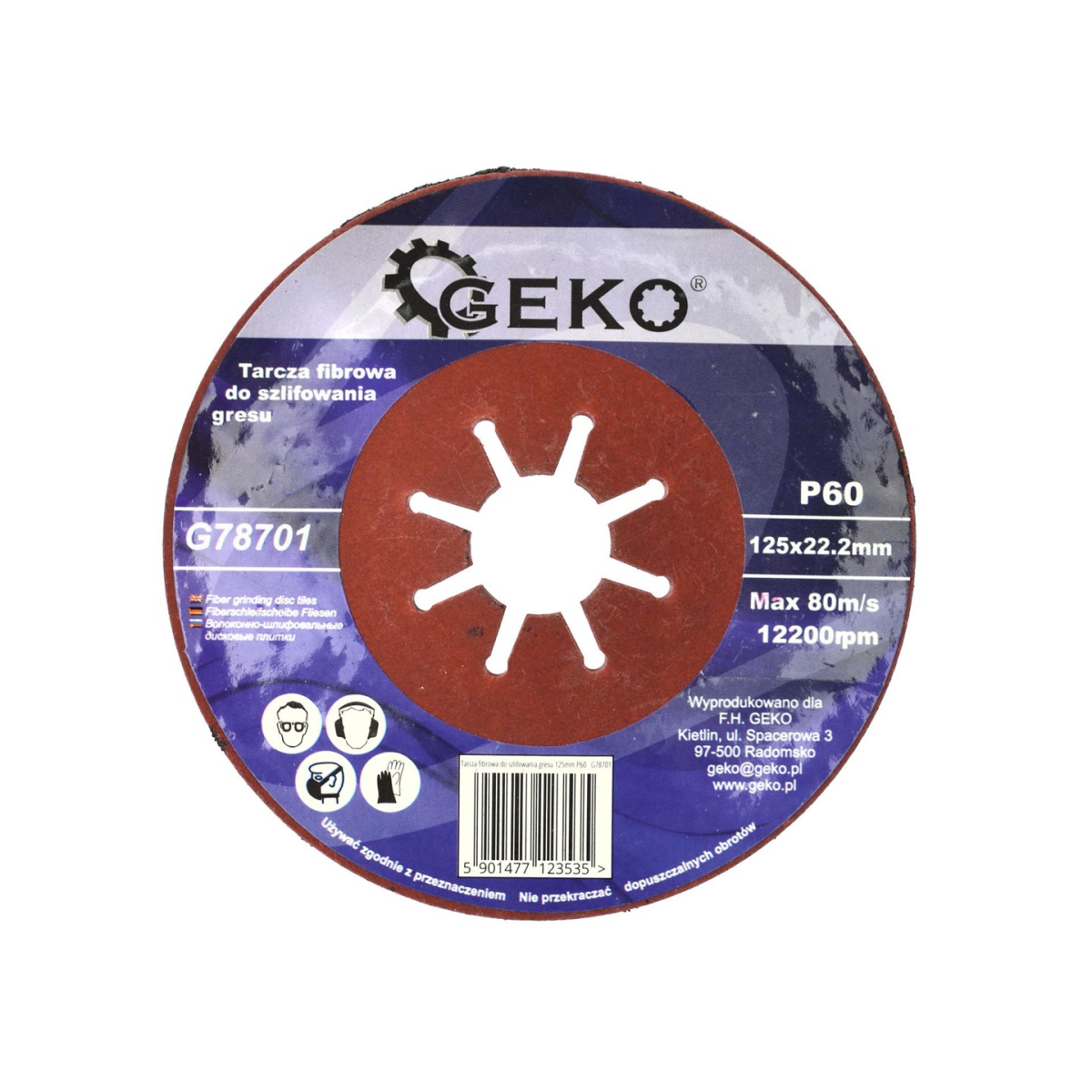 Brúsny kotúč z kameninových vlákien 125 mm P60 (10/200)