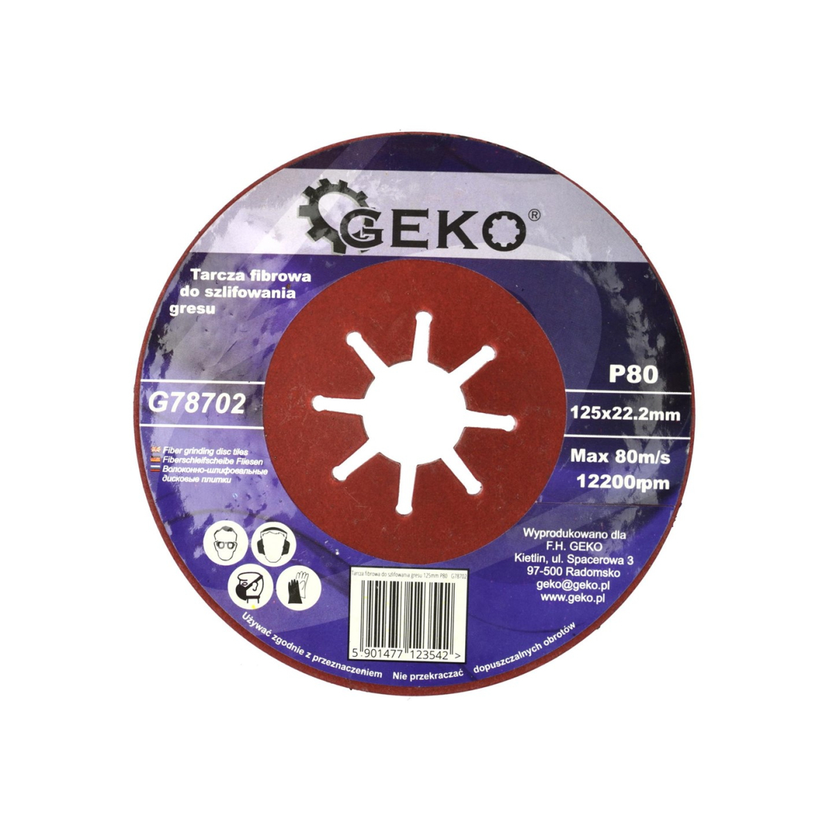 Brúsny kotúč z kameninových vlákien 125 mm P80 (10/200)