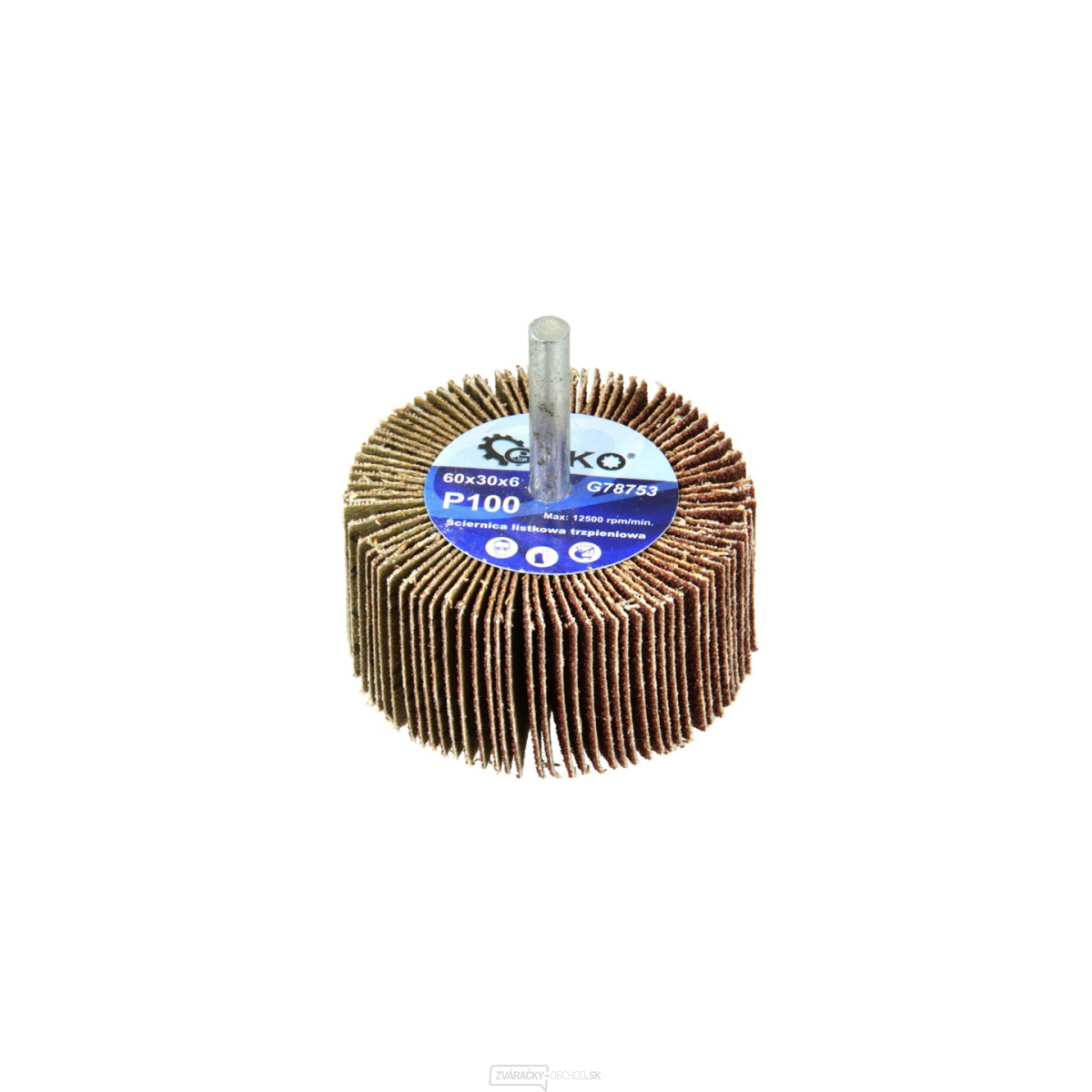 GEKO Kotúč brúsny so stopkou 60x30X6 P100 (10/40/200) GEKO Kotúč brúsny so stopkou 60x30X6 P100 (10/40/200) gallery main image