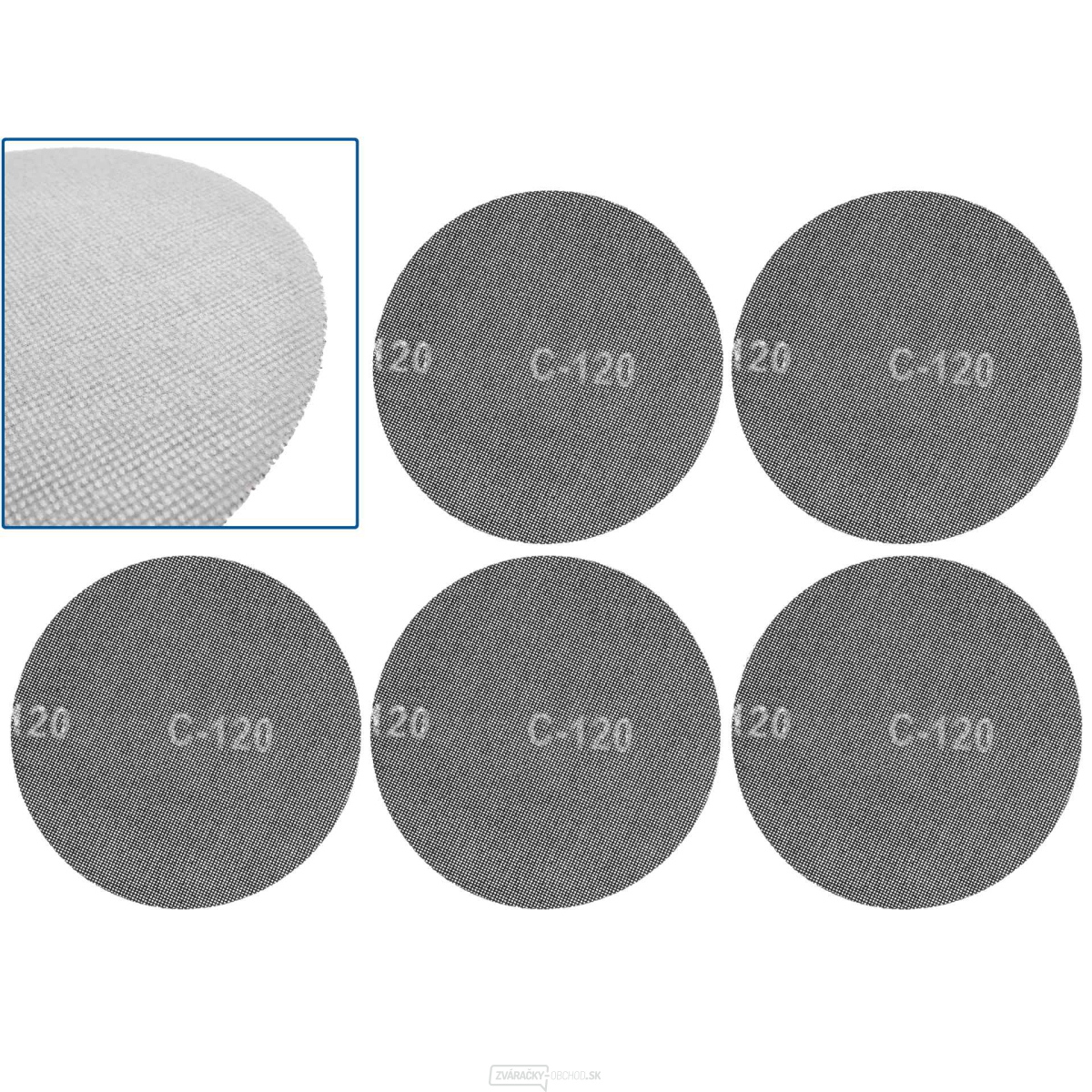 Brúsna sieťka so suchým zipsom 225 mm P120 (5/250) Brúsna sieťka so suchým zipsom 225 mm P120 (5/250) gallery main image