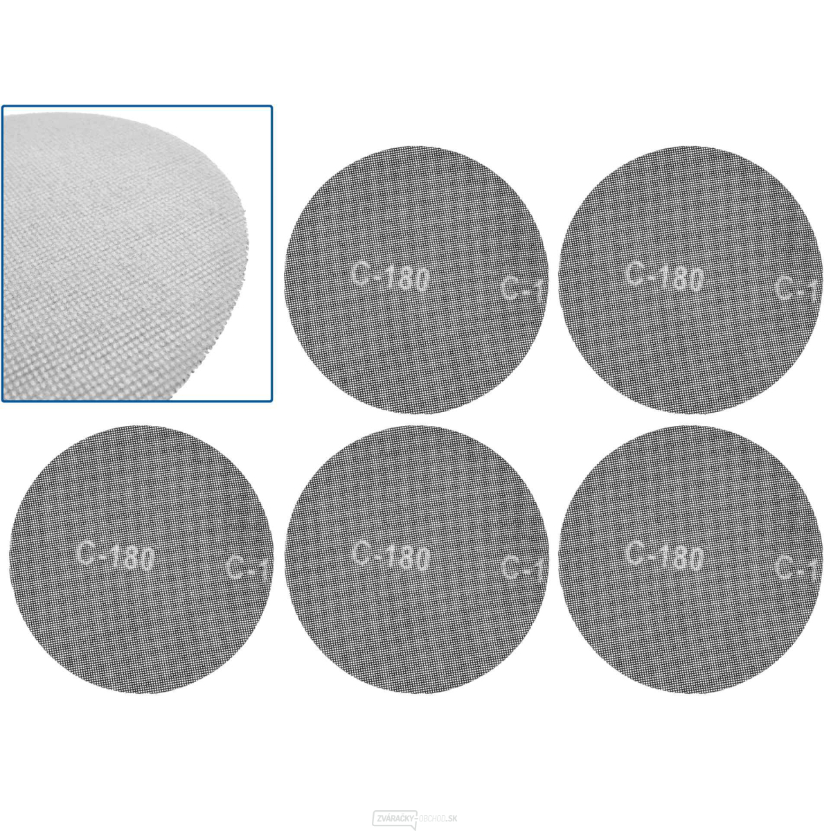 Brúsna sieťka so suchým zipsom 225 mm P180 (5/250) Brúsna sieťka so suchým zipsom 225 mm P180 (5/250) gallery main image