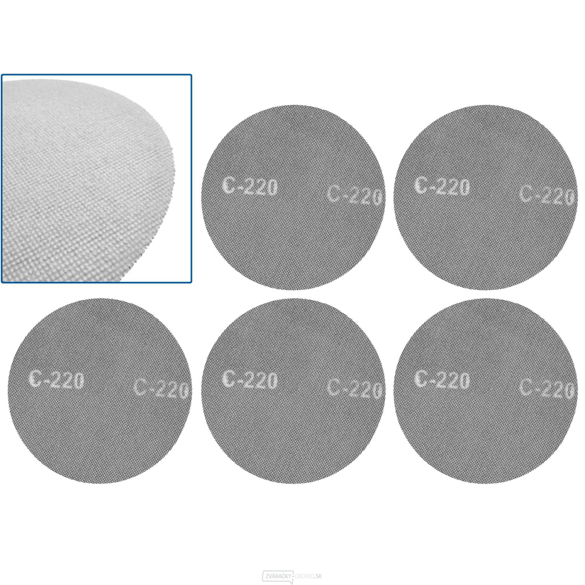 Brúsna sieťka so suchým zipsom 225 mm P220 (5/250) Brúsna sieťka so suchým zipsom 225 mm P220 (5/250) gallery main image