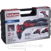 Nitovacie kliešte s otočnou hlavou COMBO, pre nit. matica M3-M6 a trhacie nity 2,4-4,8mm náhled