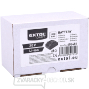Batéria akumulátorová Extol, 20V Li-ion, 2Ah Náhľad