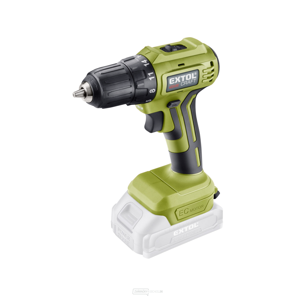 Vŕtací aku skrutkovač, BRUSHLESS, 20V Li-ion, bez batérie a nabíjačky