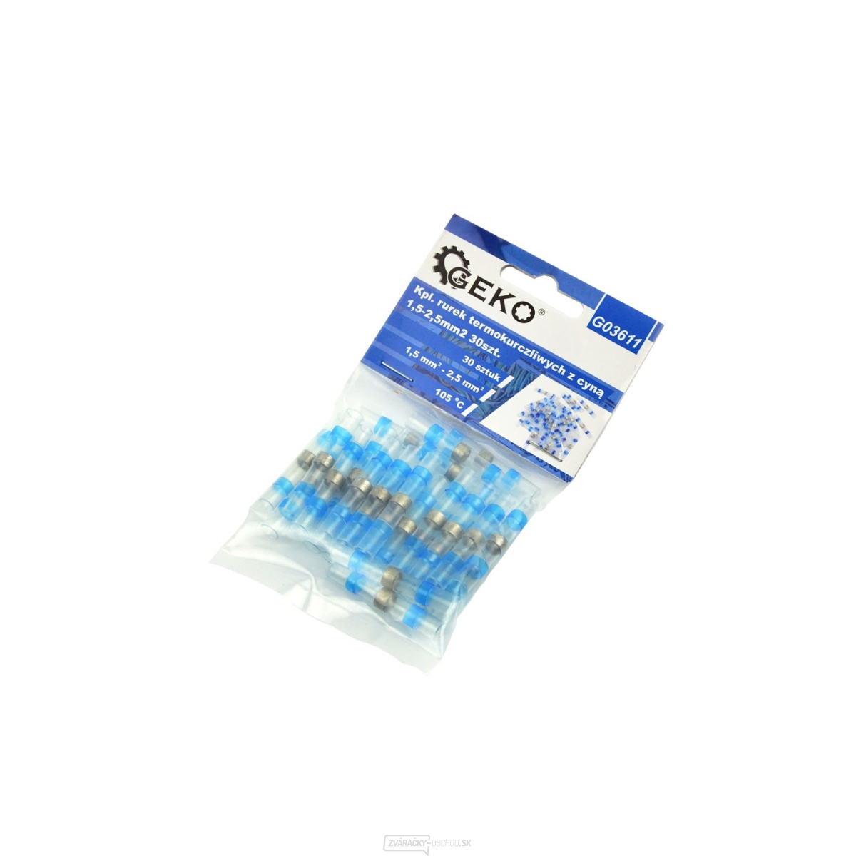 Teplom zmrštiteľné rúrkové konektory s cínom 1,5-2,5 mm2 30 ks. (500)