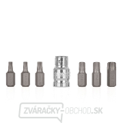 7-dielna sada skrutkovacích bitov TORX T25-T55 (10/100) 7-dielna sada skrutkovacích bitov TORX T25-T55 (10/100) gallery main image